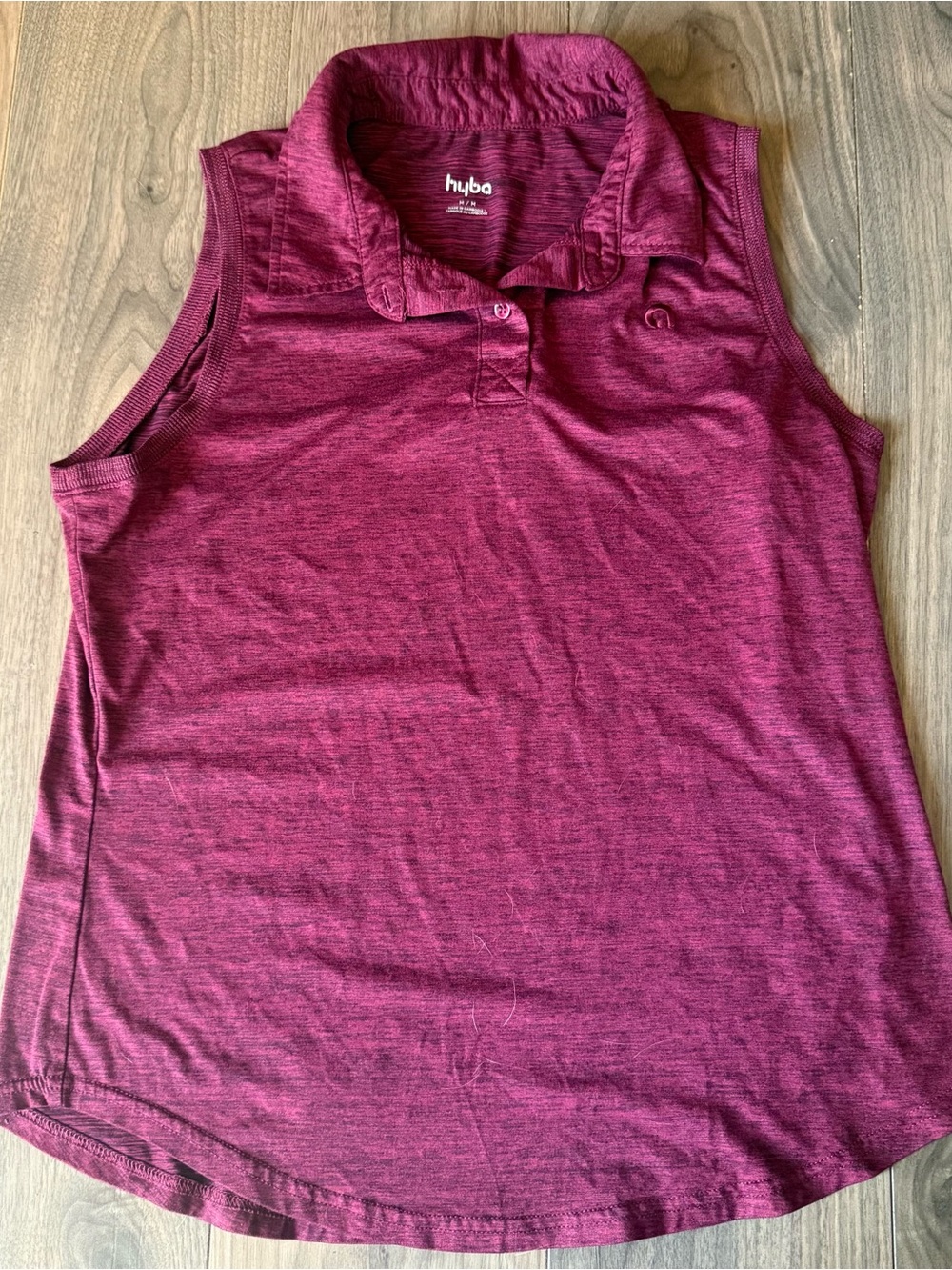 Plum Sleeveless Polo Top